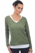 Kasjmier dames kasjmier basic pullovers voor lage prijzen flavie groen gemeleerd xl