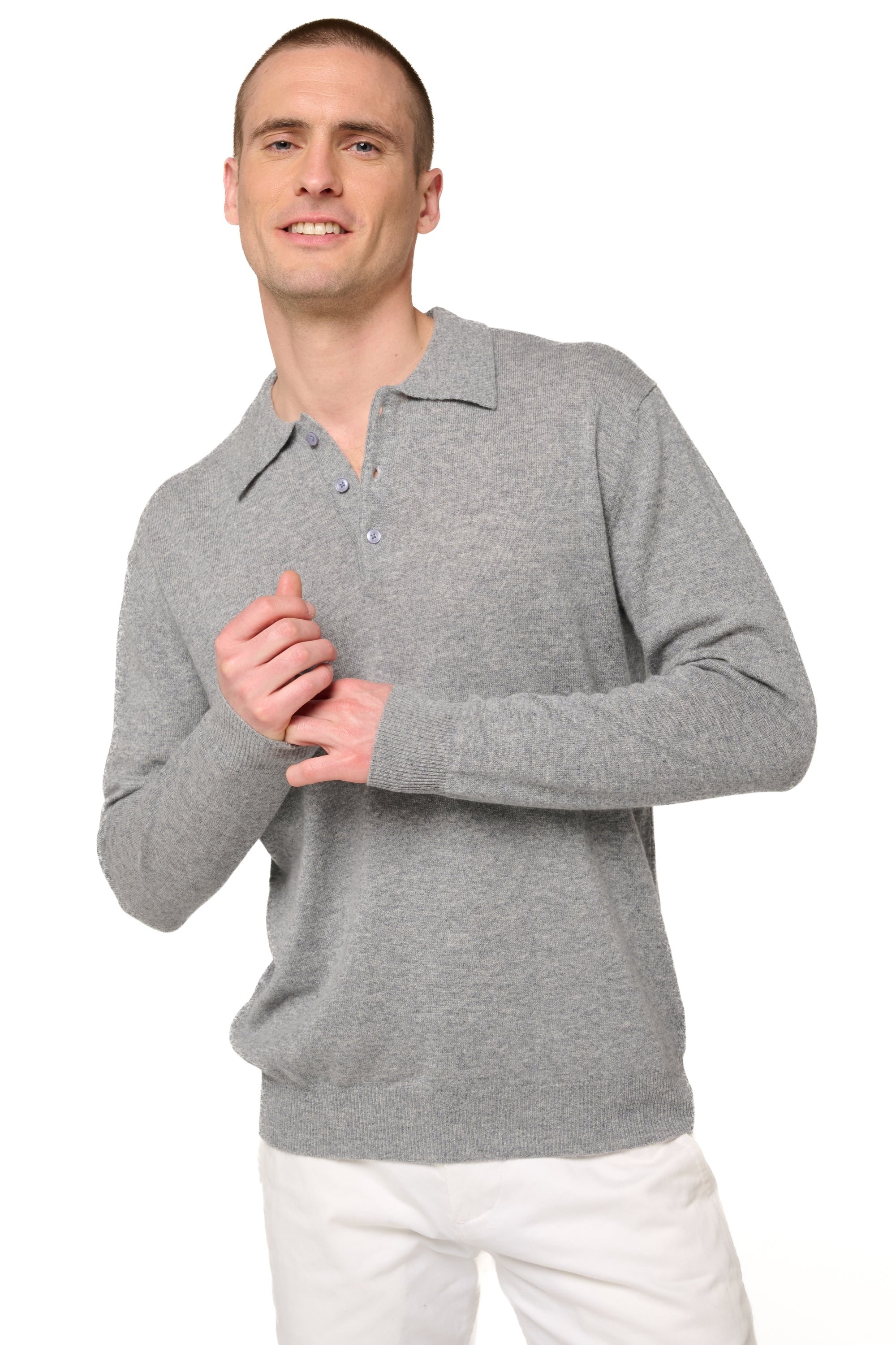 Alexandre in kasjmier heren - gris chiné - Mahogany
