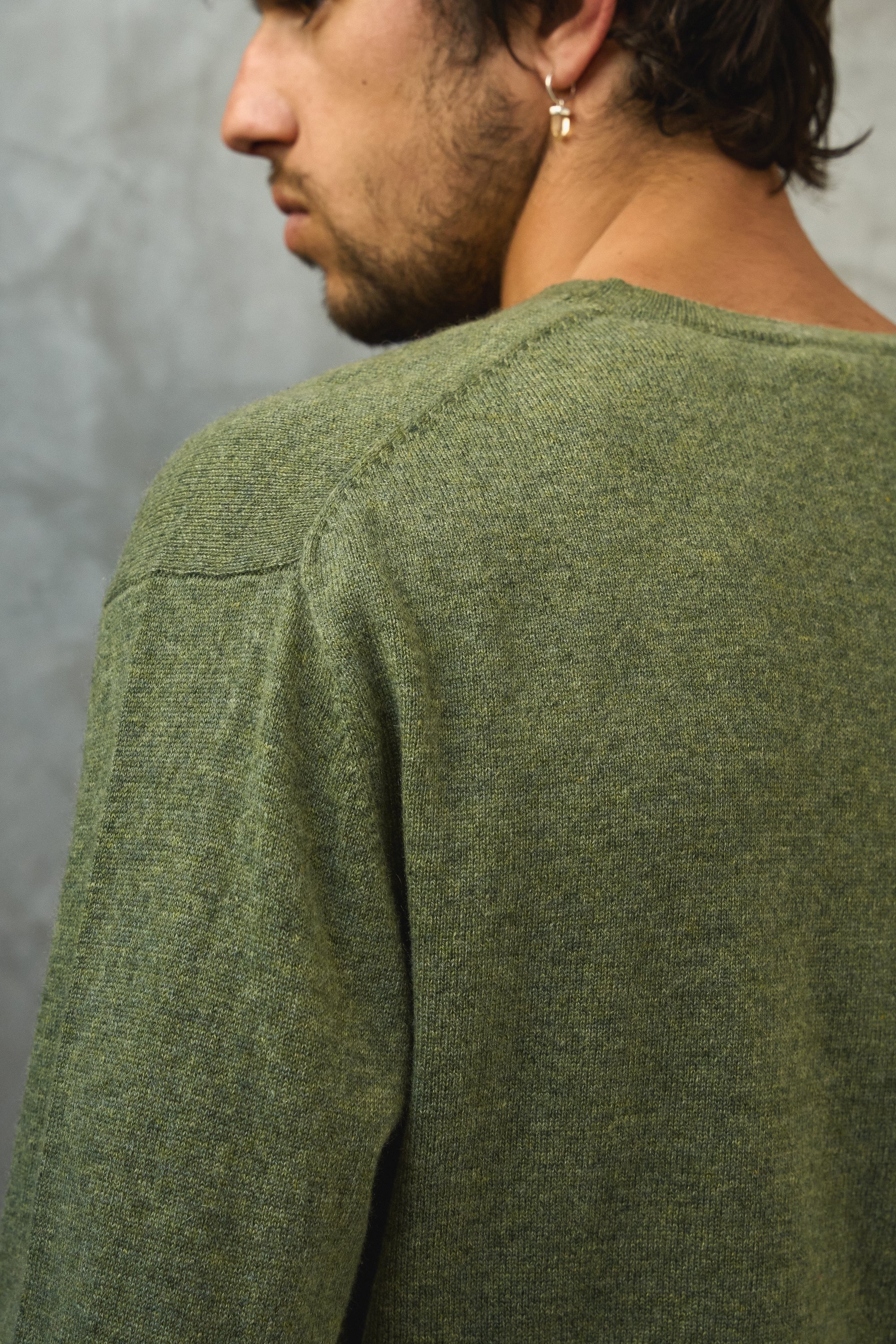 Gaspard en cachemire homme - Vue 4 - vert chiné - Mahogany