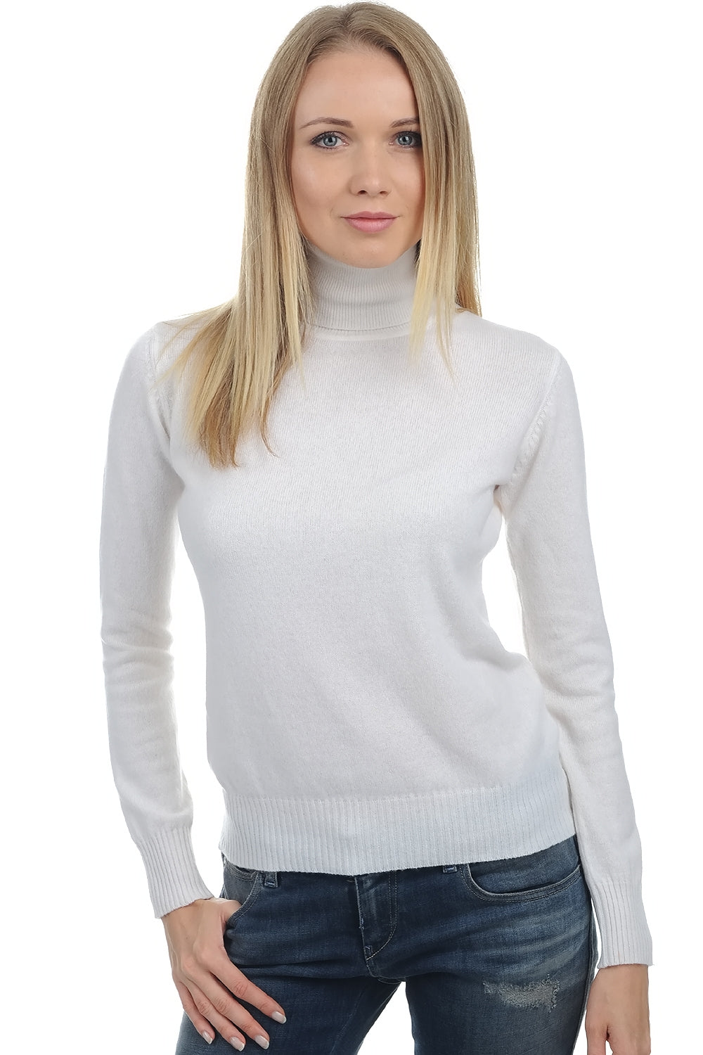 Lili in kasjmier dames - gebroken wit - Mahogany