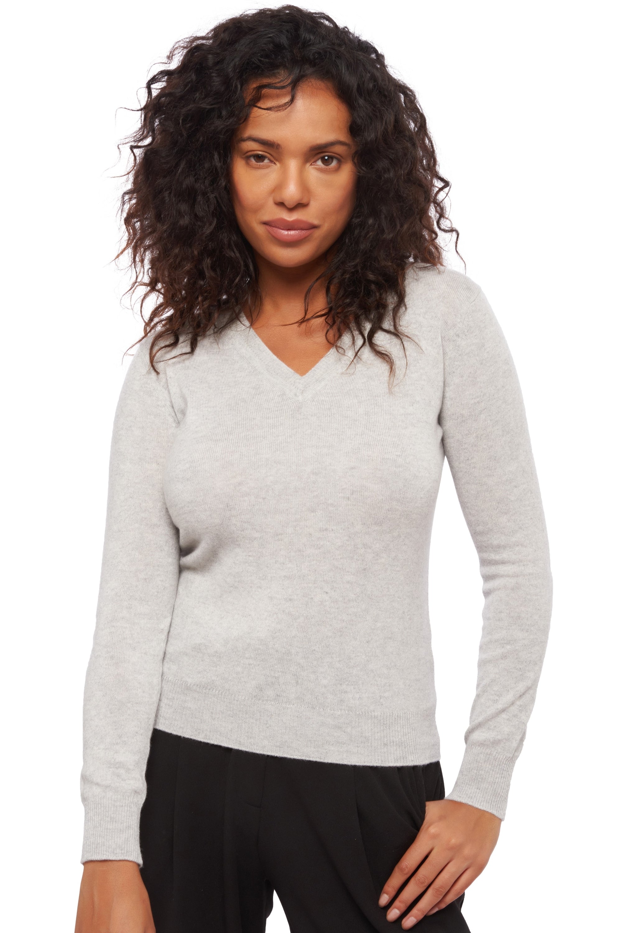 Faustine in kasjmier dames - flanelle chiné - Mahogany