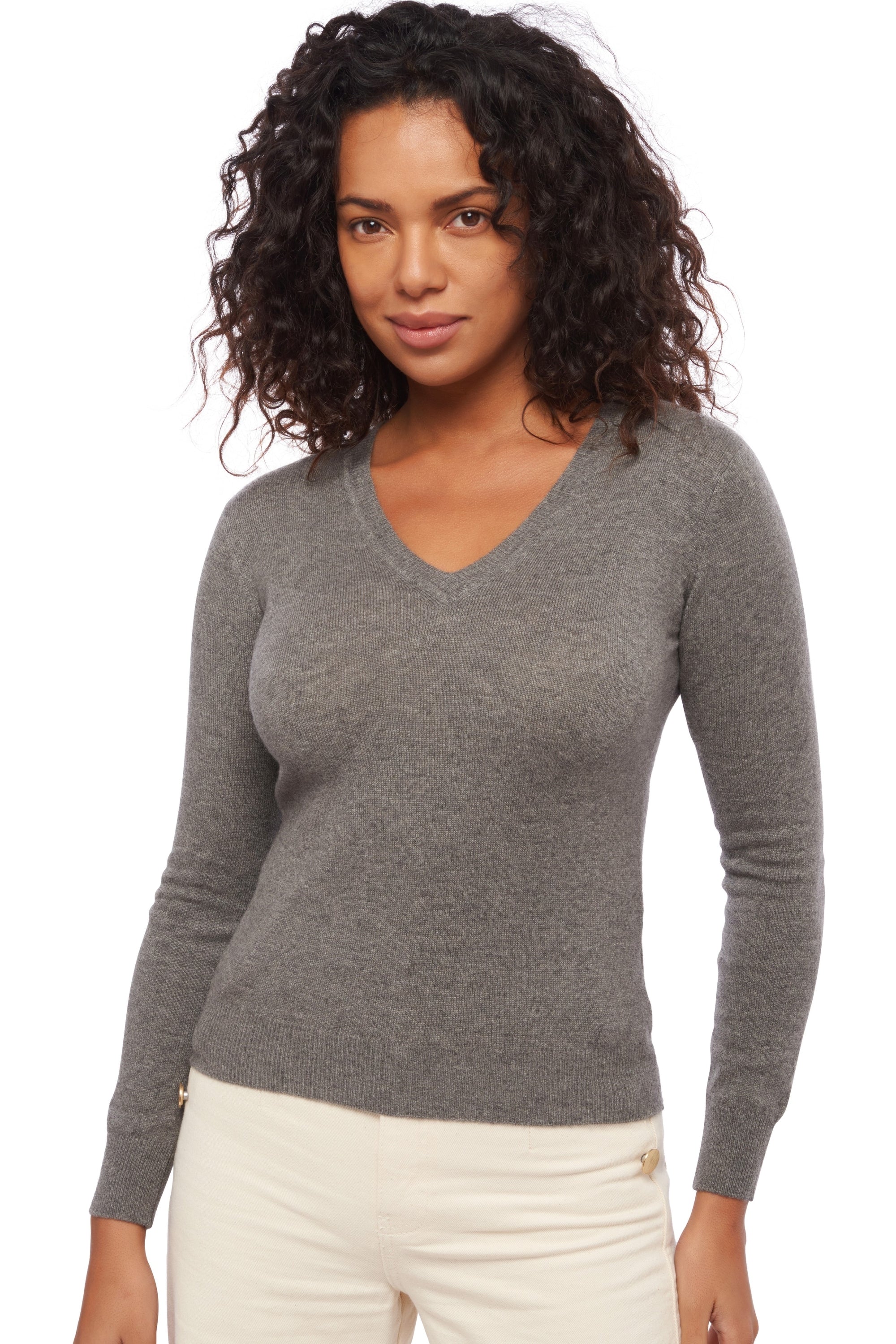Faustine in kasjmier dames - marmotte chiné - Mahogany