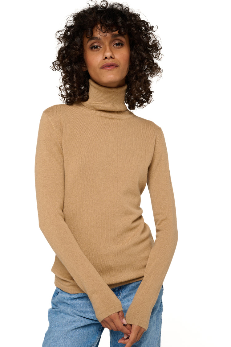 Jade in kasjmier dames - camel - Mahogany