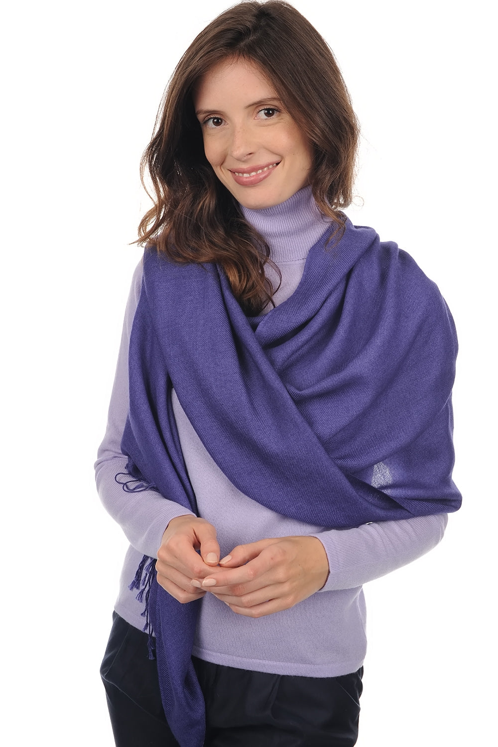 Diamant in kasjmier unisex - blauwachtig violet - Mahogany