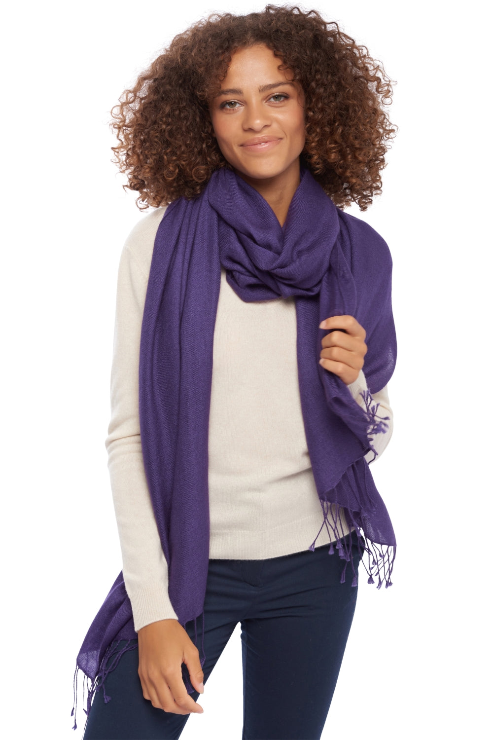 Diamant in kasjmier unisex - passievol violet - Mahogany