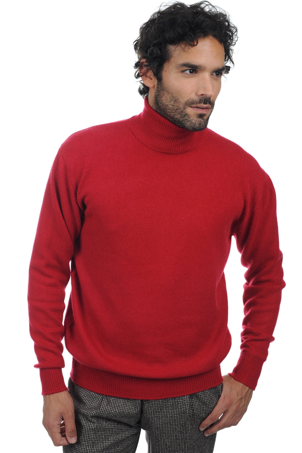 Edgar 4F in kasjmier heren - fluweel rood - Mahogany