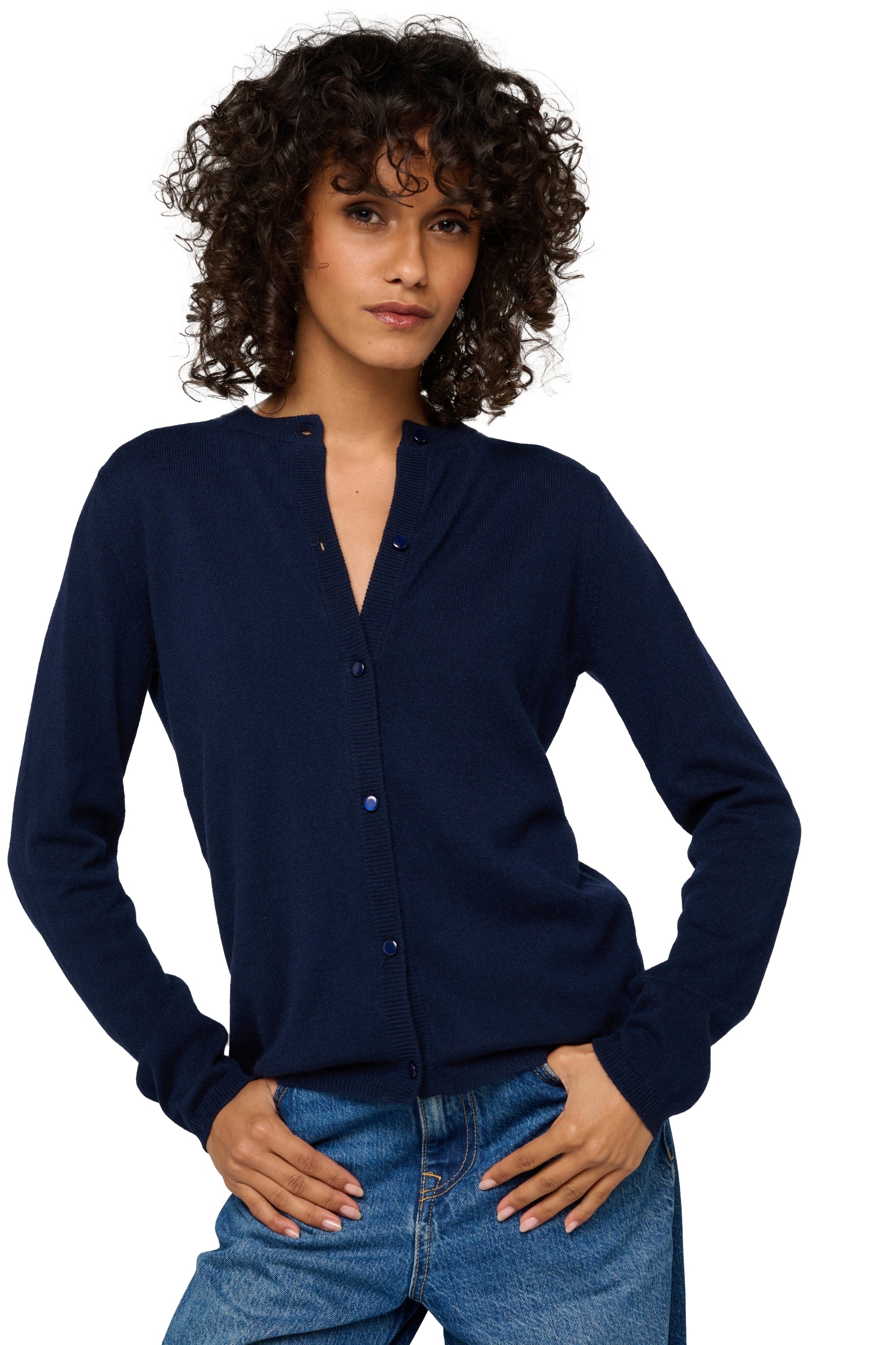 Chloe in kasjmier dames - donkerblauw - Mahogany