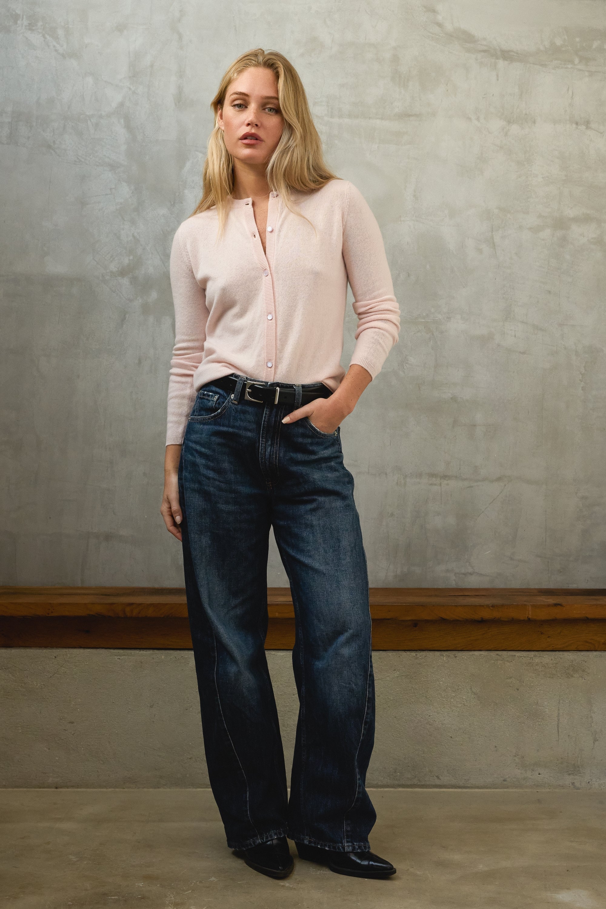 Chloe in kasjmier dames - lichtroze - Mahogany