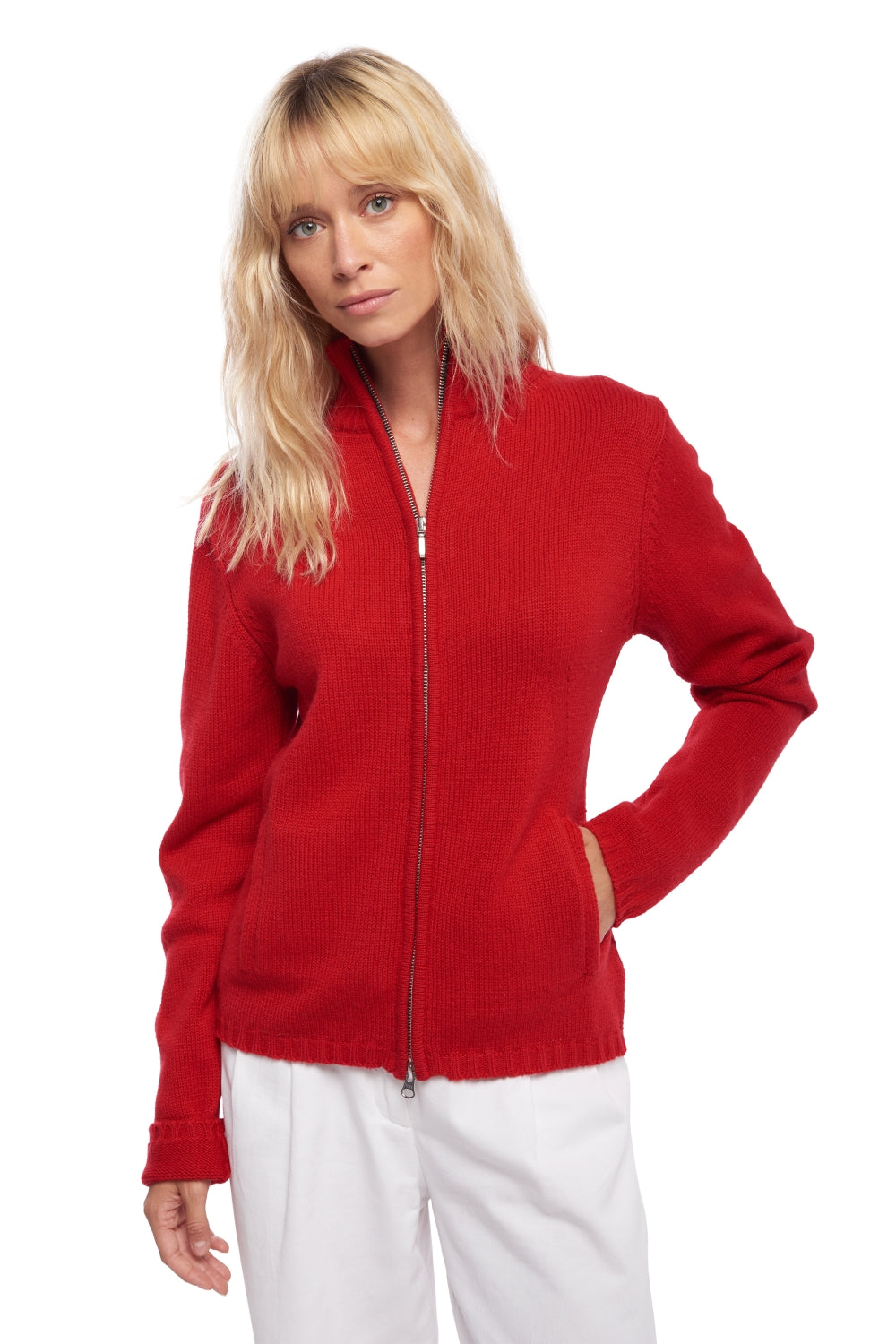 Elodie in kasjmier dames - rouge velours - Mahogany