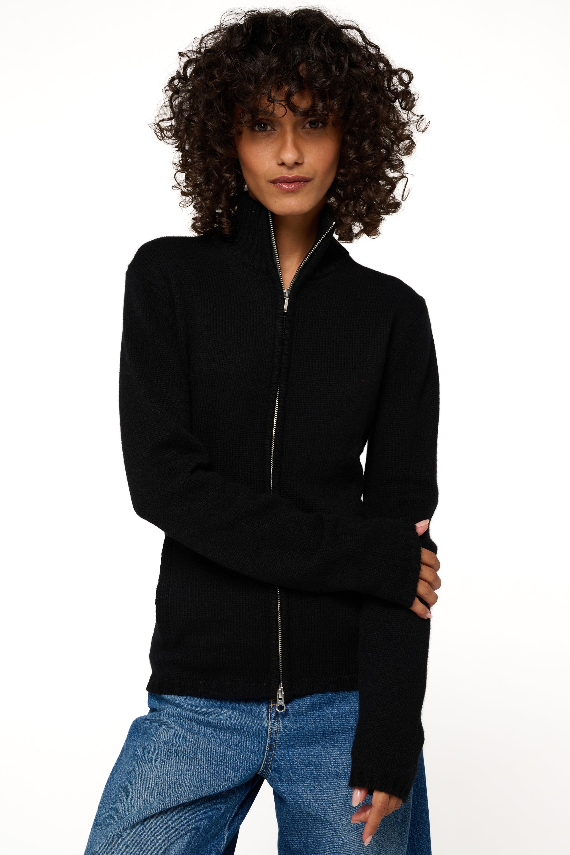 Elodie in kasjmier dames - zwart - Mahogany