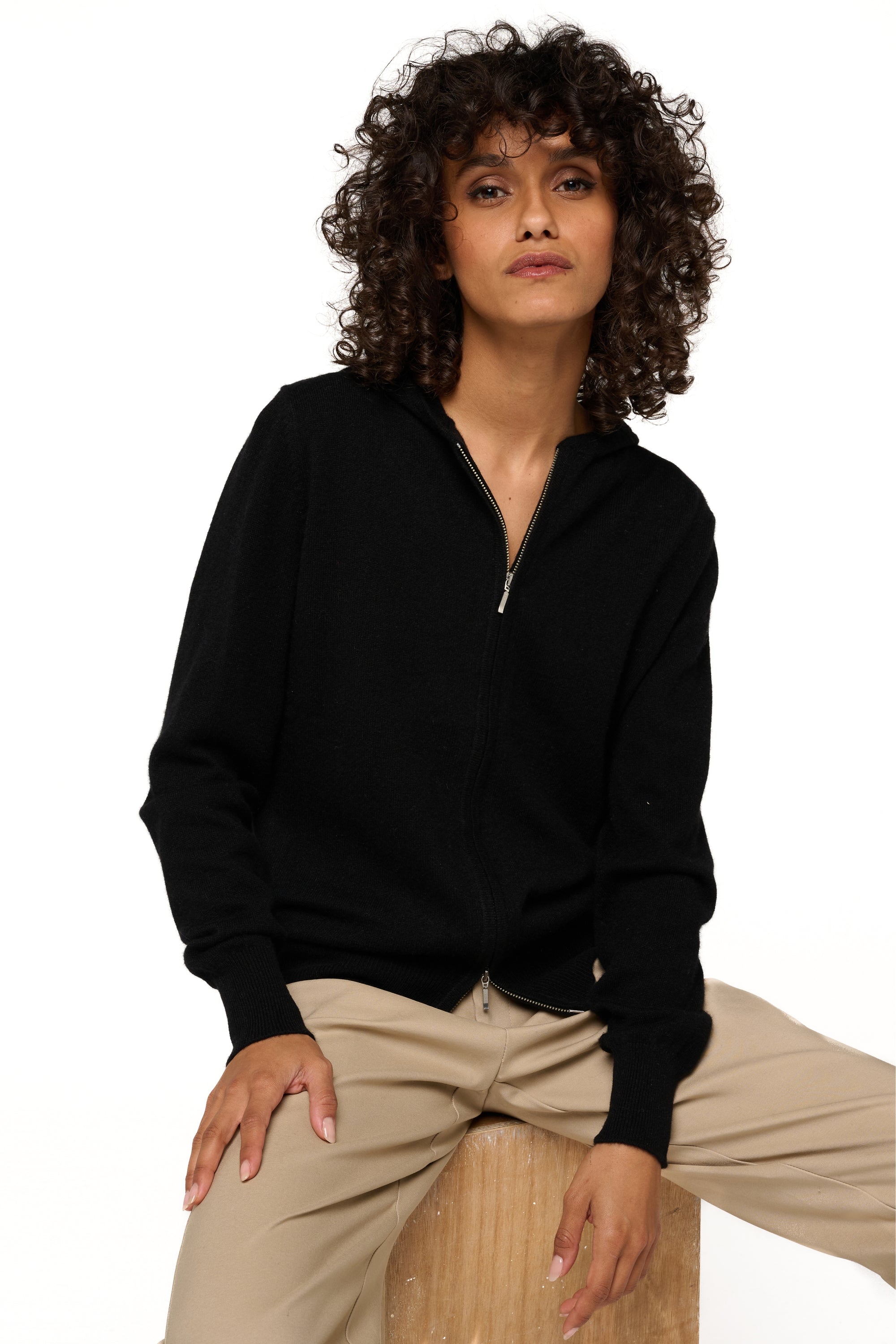 Louanne in kasjmier dames - zwart - Mahogany
