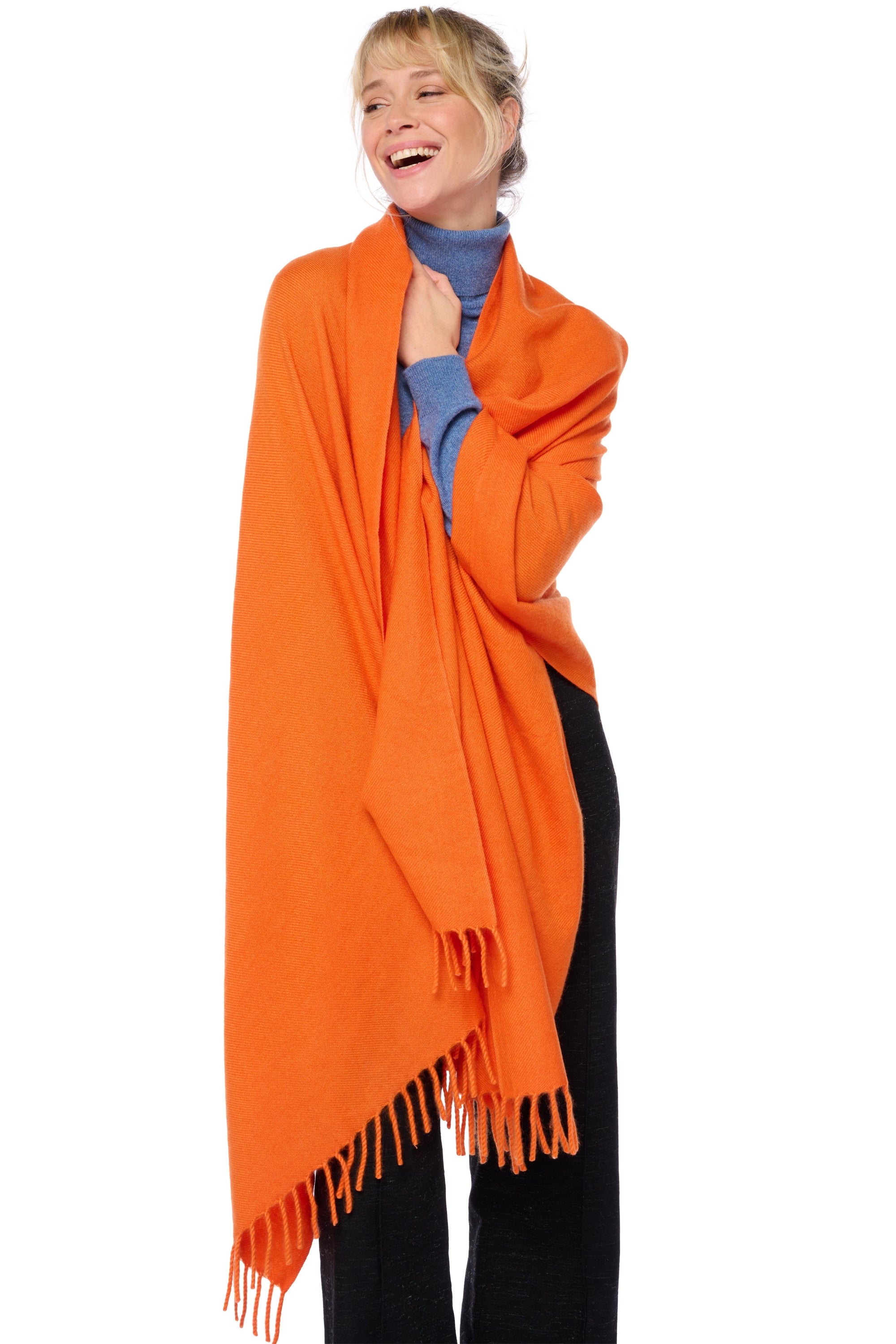 Niry in kasjmier dames - oranje - Mahogany