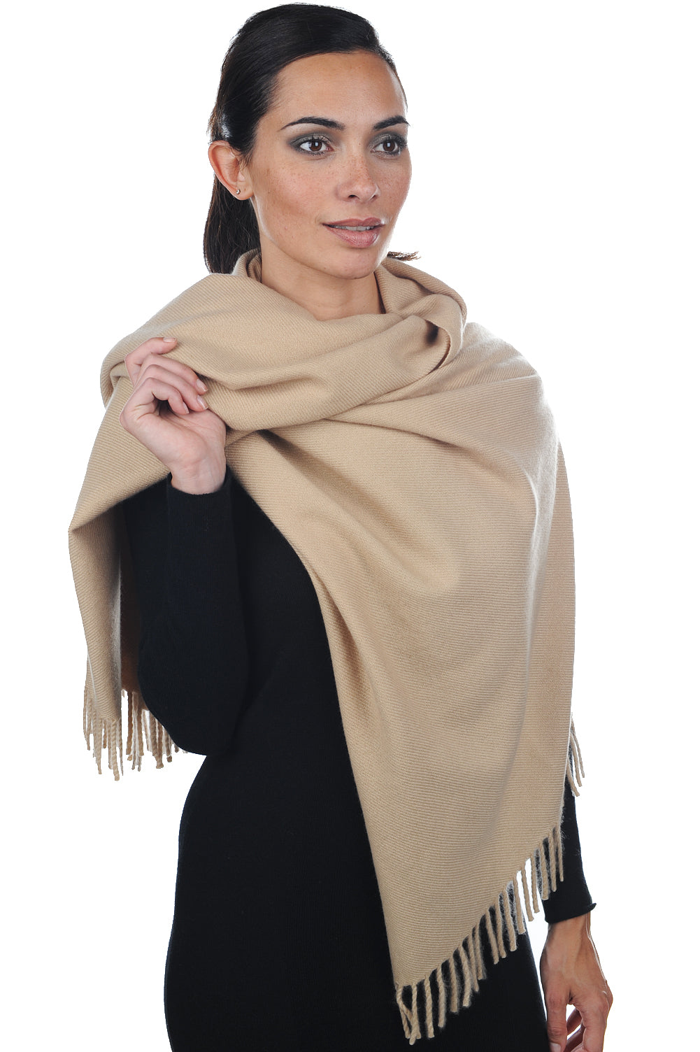 Niry kasjmier damestrui - beige - Mahogany