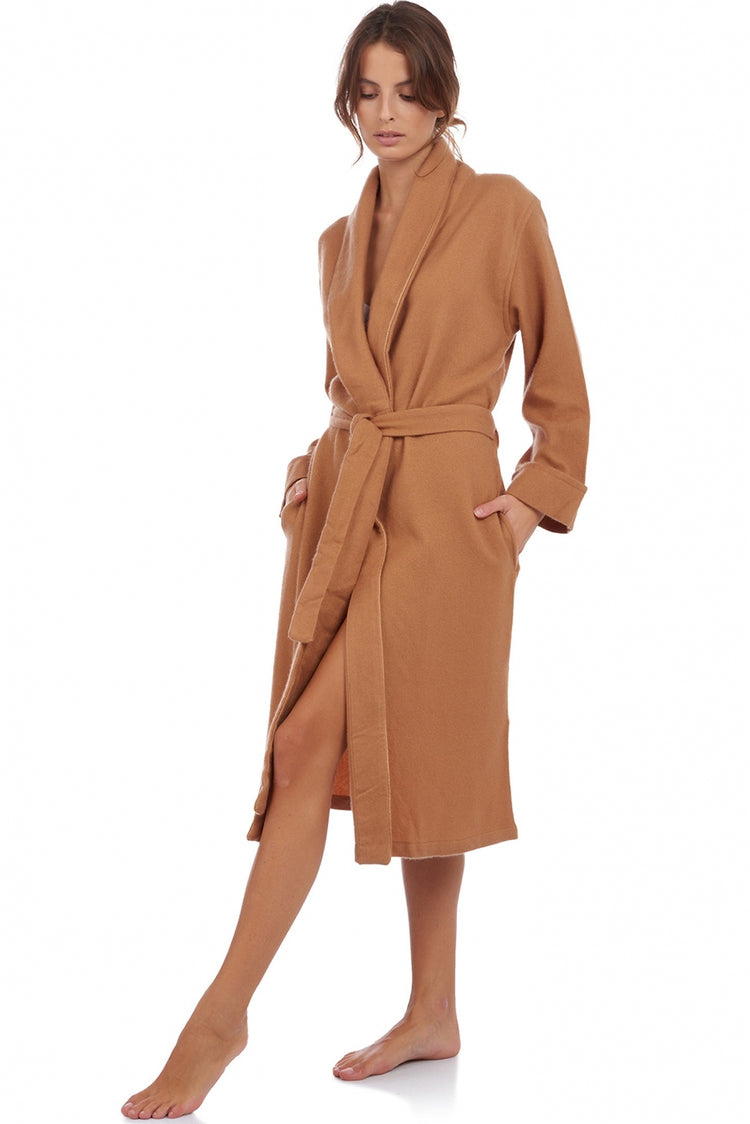 Mylady in kasjmier dames - woestijncamel - Mahogany