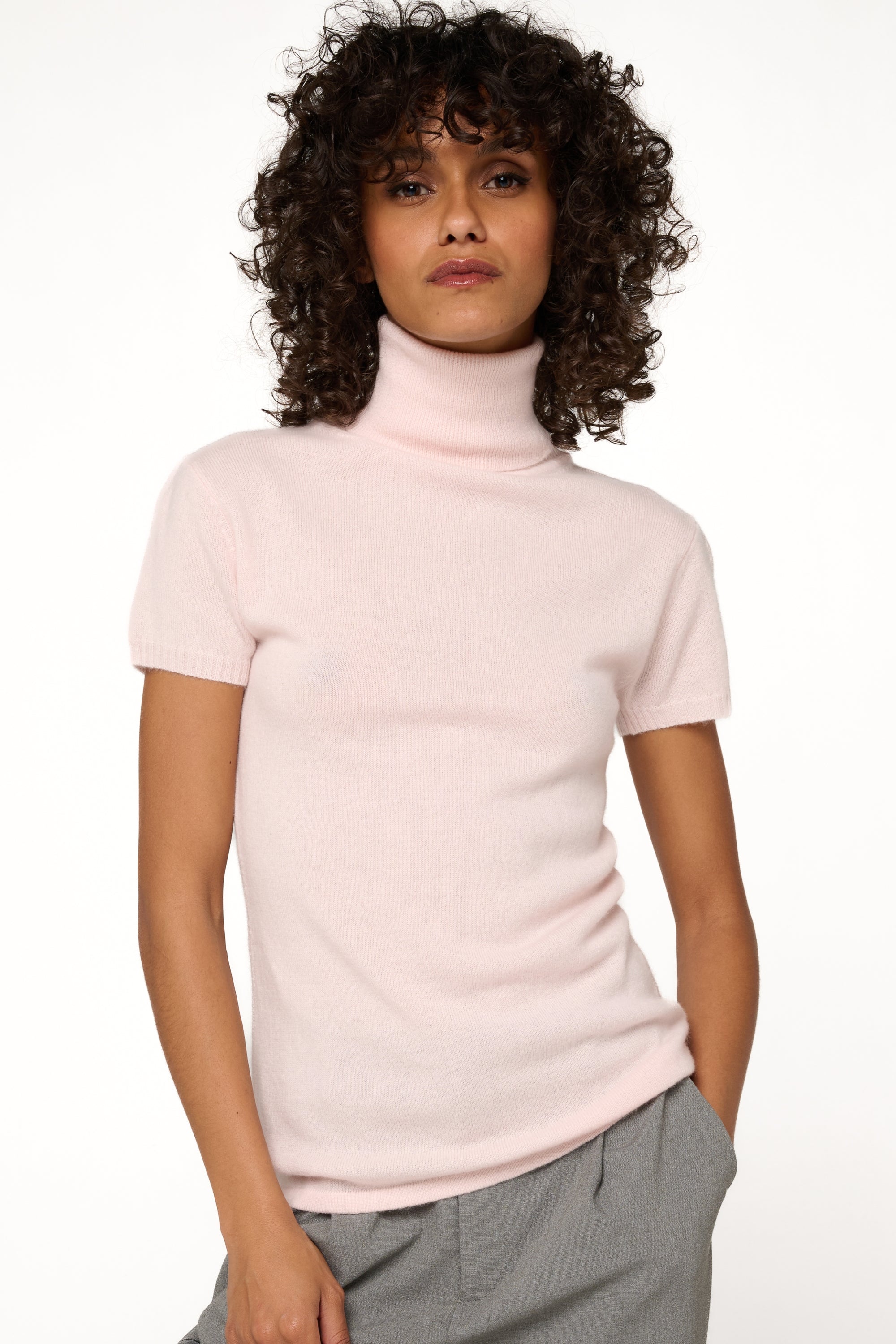 Olivia in kasjmier dames - lichtroze - Mahogany