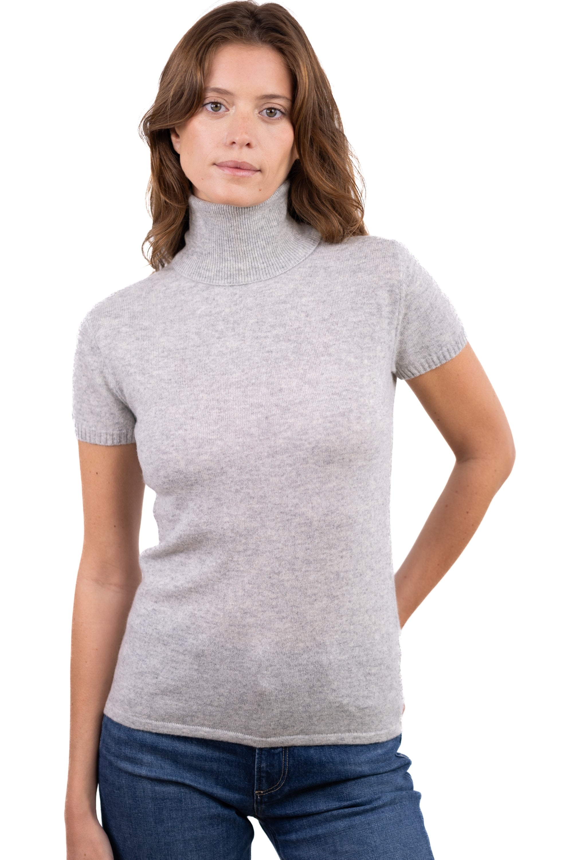 Olivia in kasjmier dames - gemêleerde flanel - Mahogany