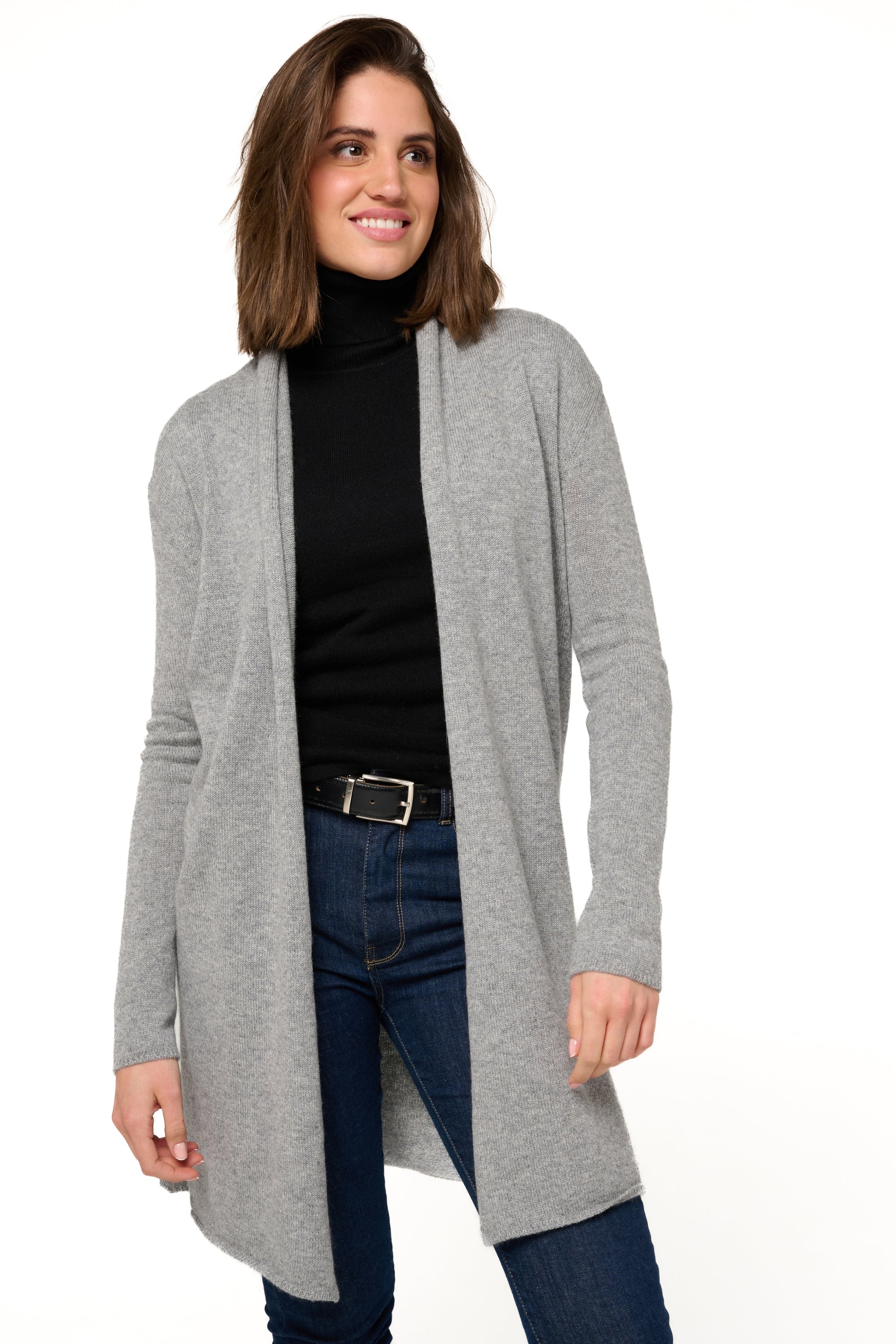 Perla kasjmier damestrui - gemêleerd grijs - Mahogany