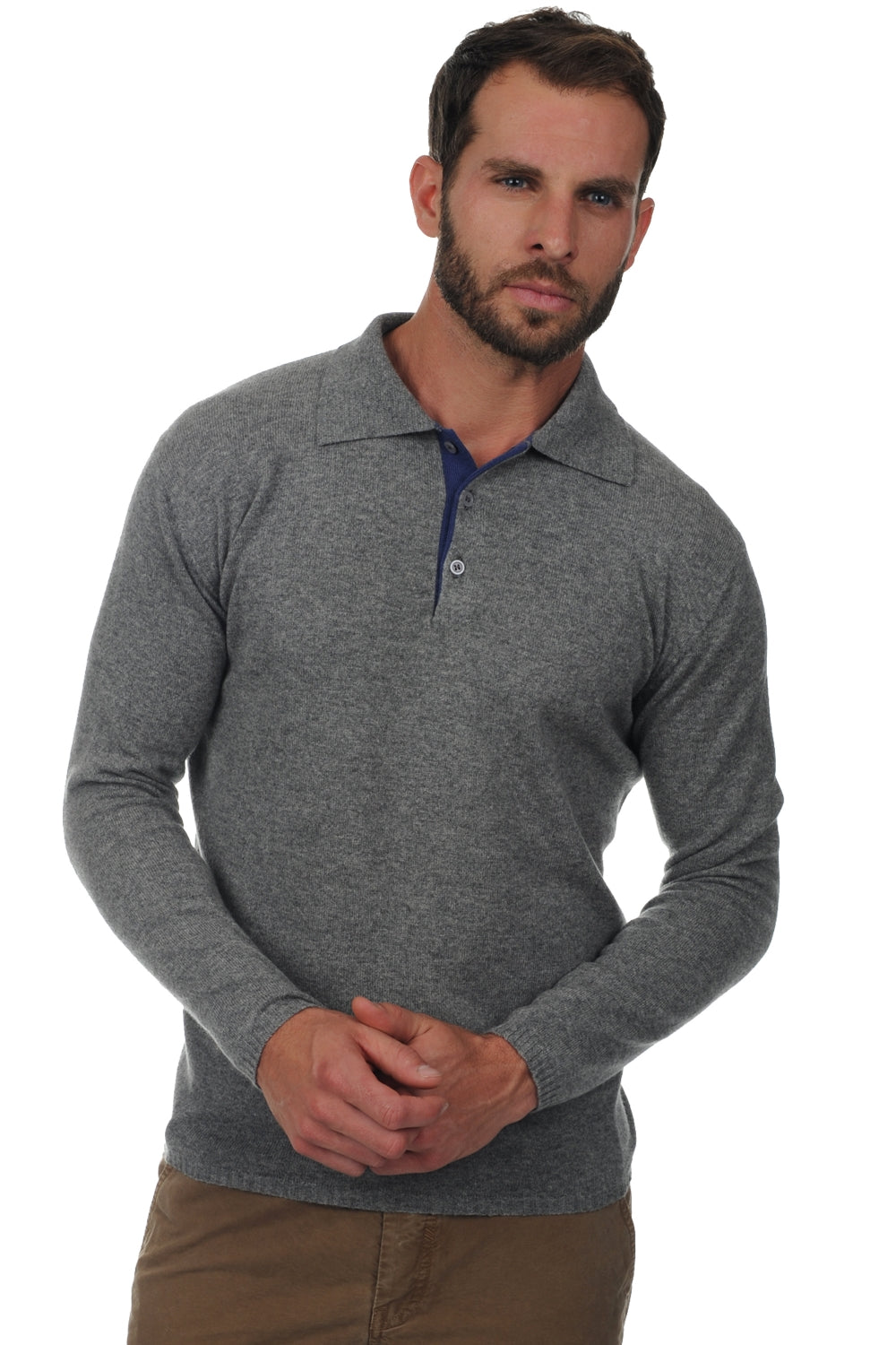 Scott in kasjmier heren - gemêleerd grijs-blauw - Mahogany