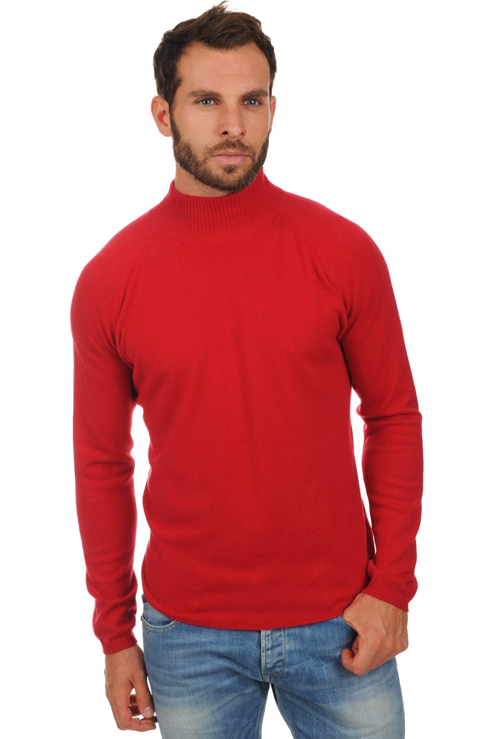 Frederic in kasjmier heren - fluweel rood - Mahogany