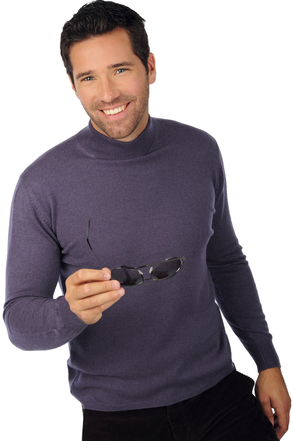 Frederic in kasjmier heren - braambes - Mahogany