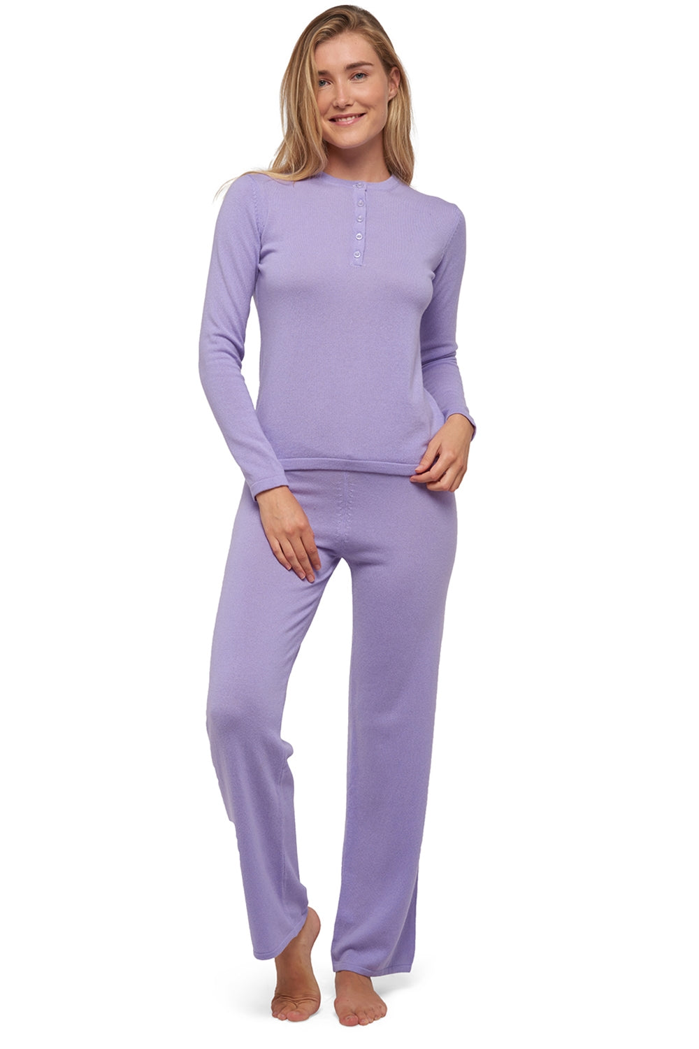 Loan in kasjmier dames - zonnige lavendel - Mahogany
