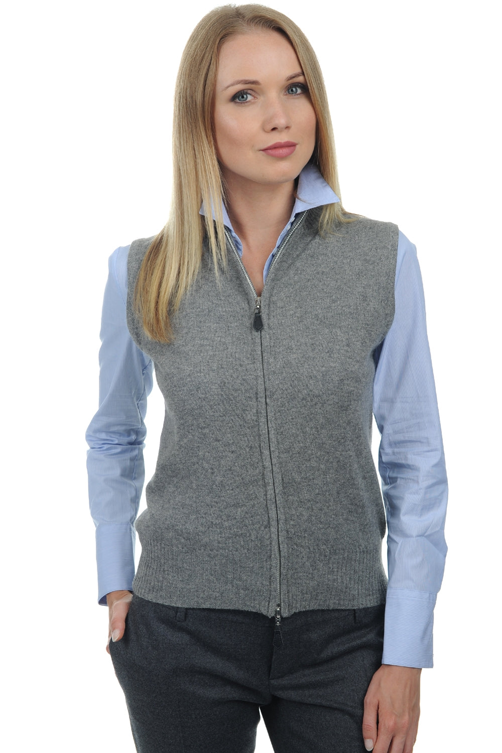 Zaza in kasjmier dames - gemêleerd flanel - Mahogany