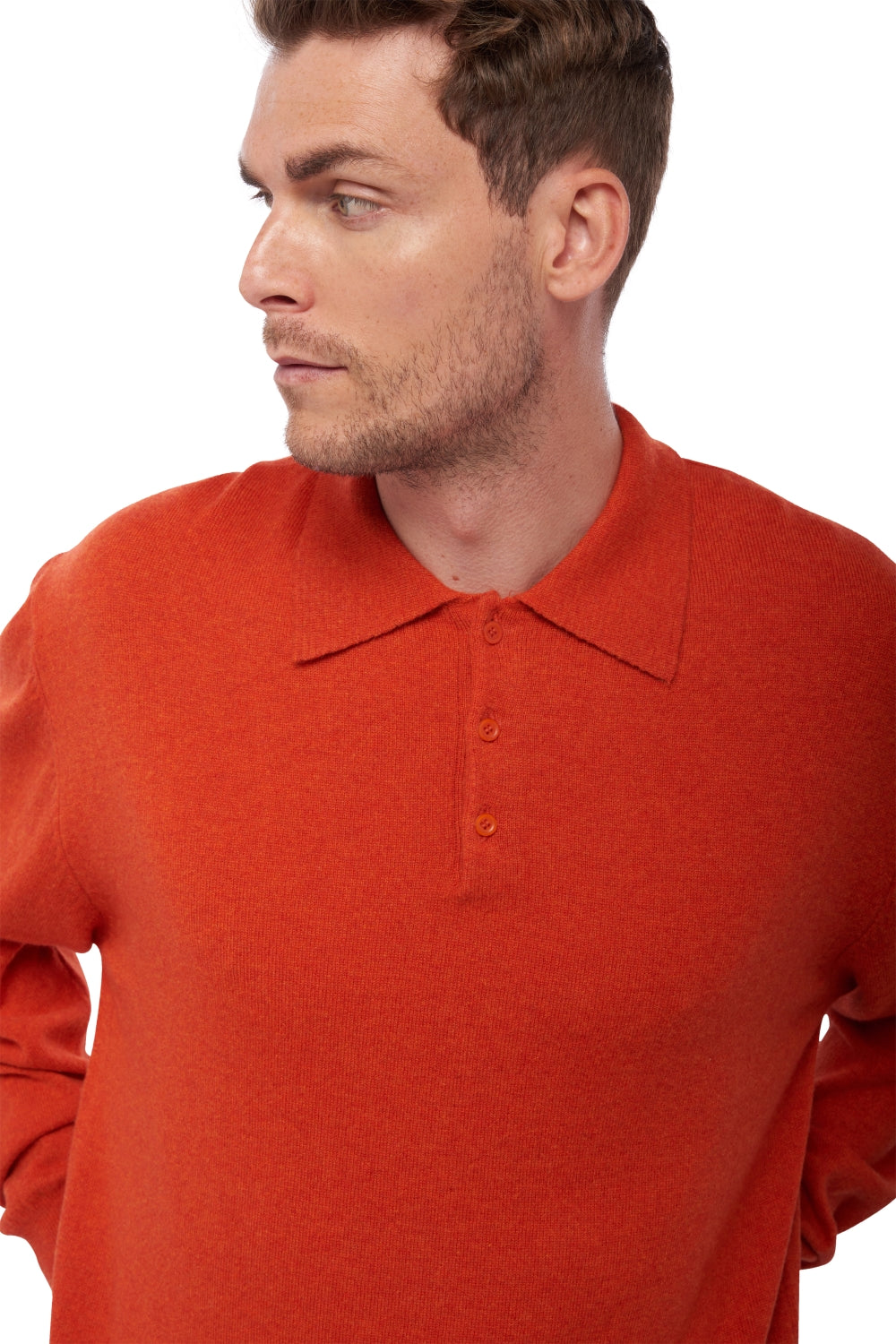 Alexandre in kasjmier heren - paprika - Mahogany