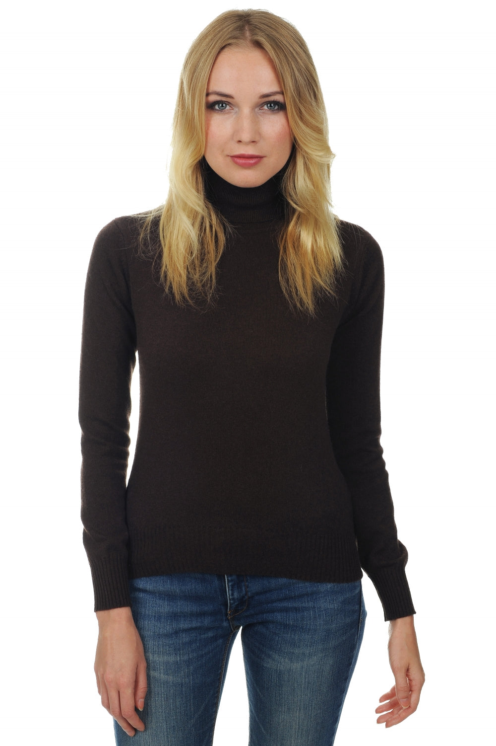 Lili in kasjmier dames - cappuccino - Mahogany