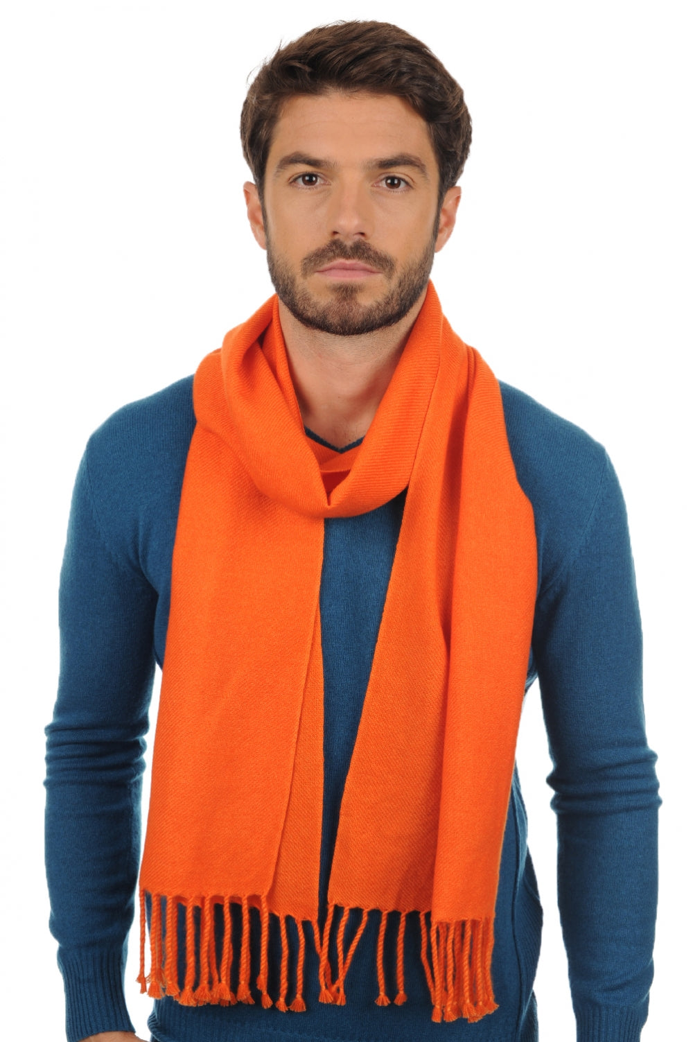 Zak200 in kasjmier heren - oranje - Mahogany
