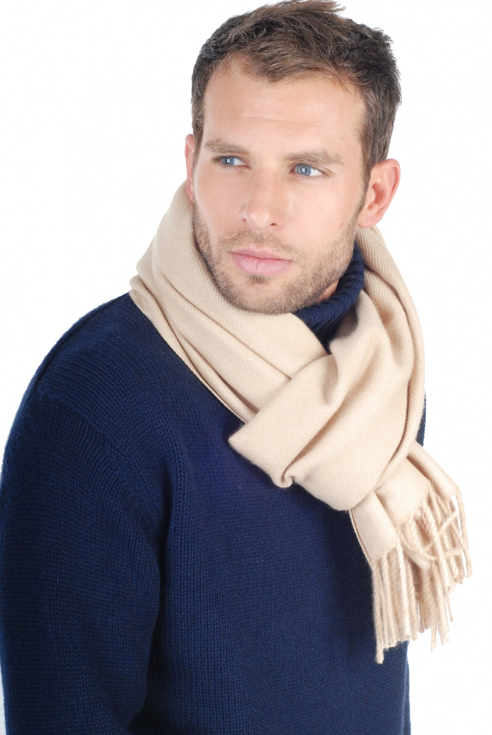 Zak200 in kasjmier heren - beige - Mahogany