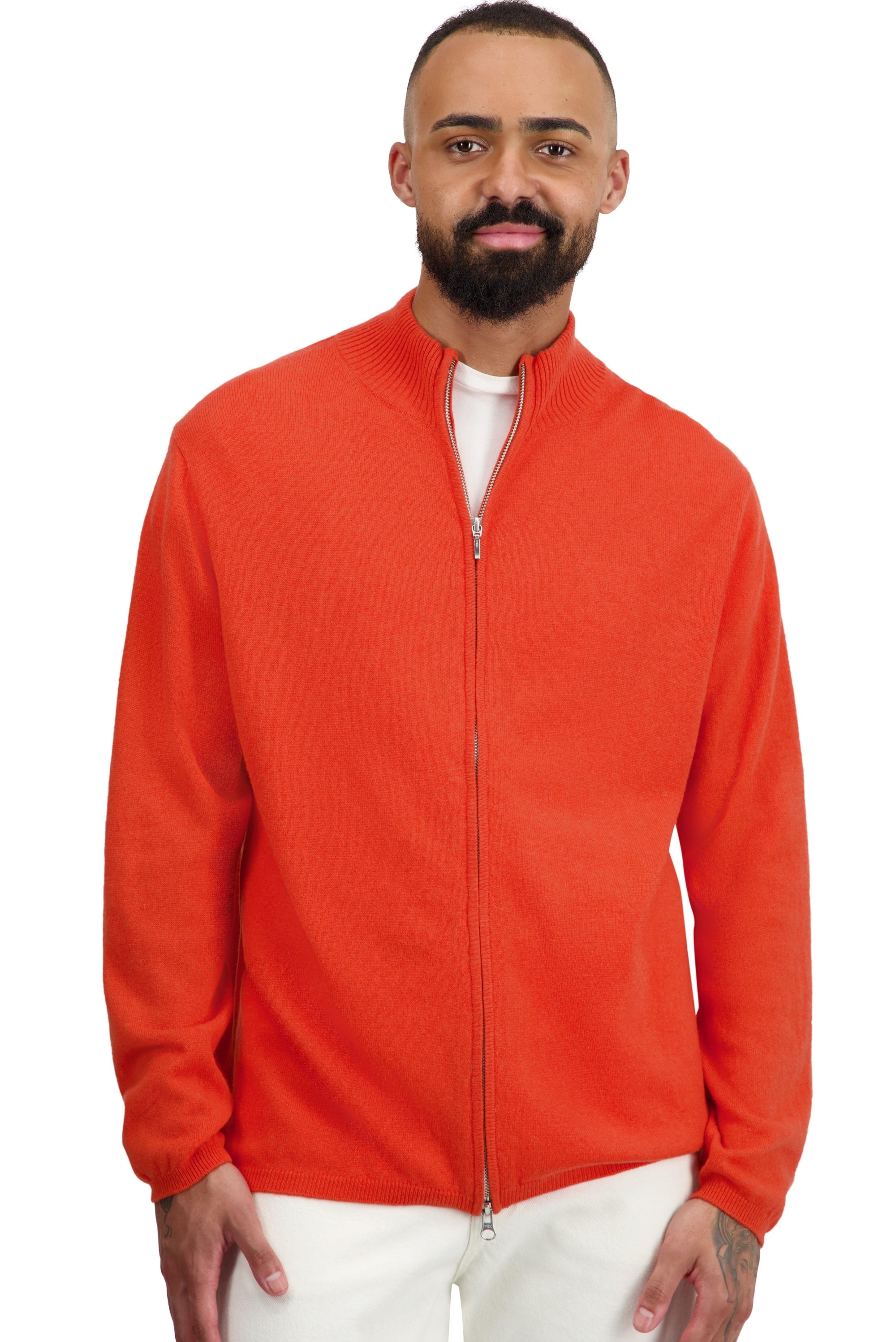 Elton in kasjmier heren - paprika - Mahogany