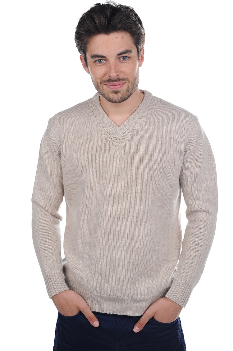 Atman kasjmier heren - tijdloos beige - Mahogany