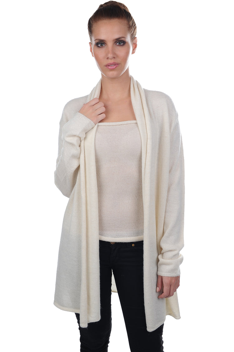Pucci-Alpaga in baby alpaca dames - ecru - Mahogany