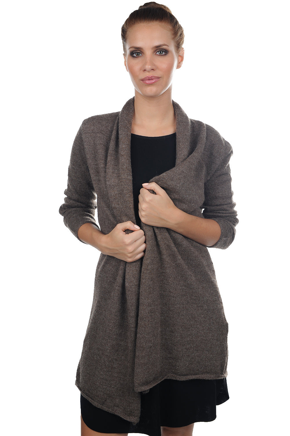 Pucci-Alpaga in baby alpaca dames - naturel - Mahogany