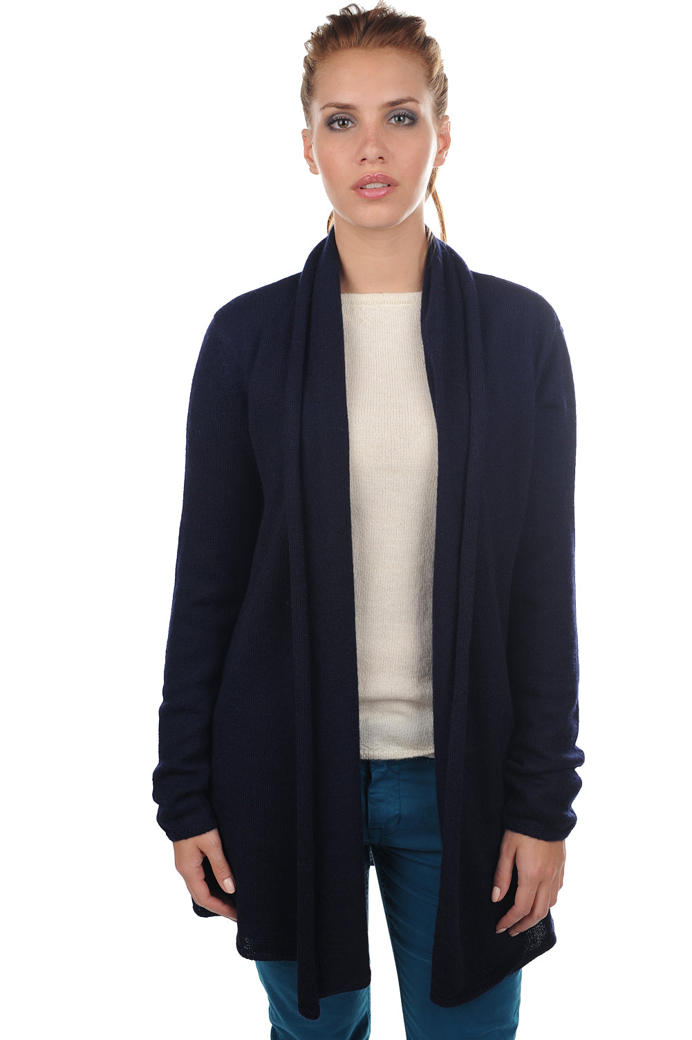 Pucci-Alpaga in baby alpaca dames - marineblauw - Mahogany