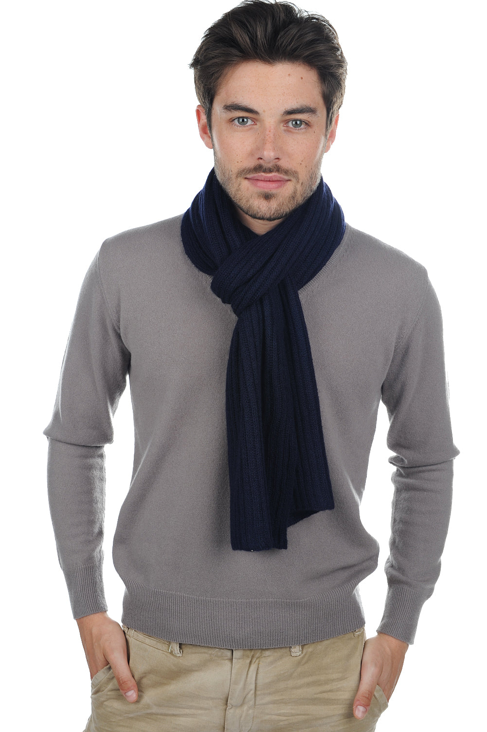 Calypso-Alpaga in baby alpaca gemengd - marineblauw - Mahogany