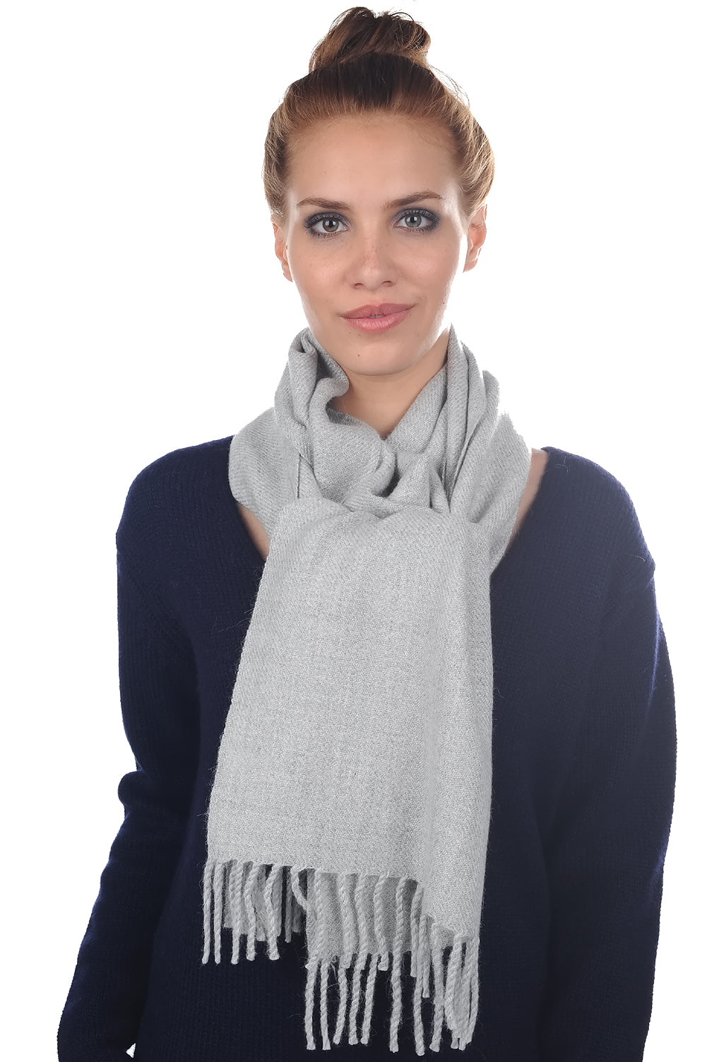 Zak200-Alpaga in gemengde baby-alpaca - gemêleerd flanel - Mahogany