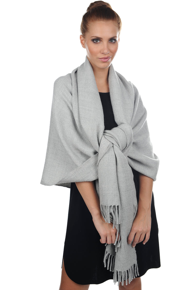 Niry-Alpaga in gemengd baby alpaca - gemêleerde flanel - Mahogany