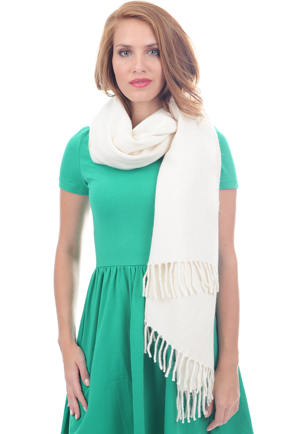 Niry-Alpaga in gemengd baby alpaca - ecru - Mahogany