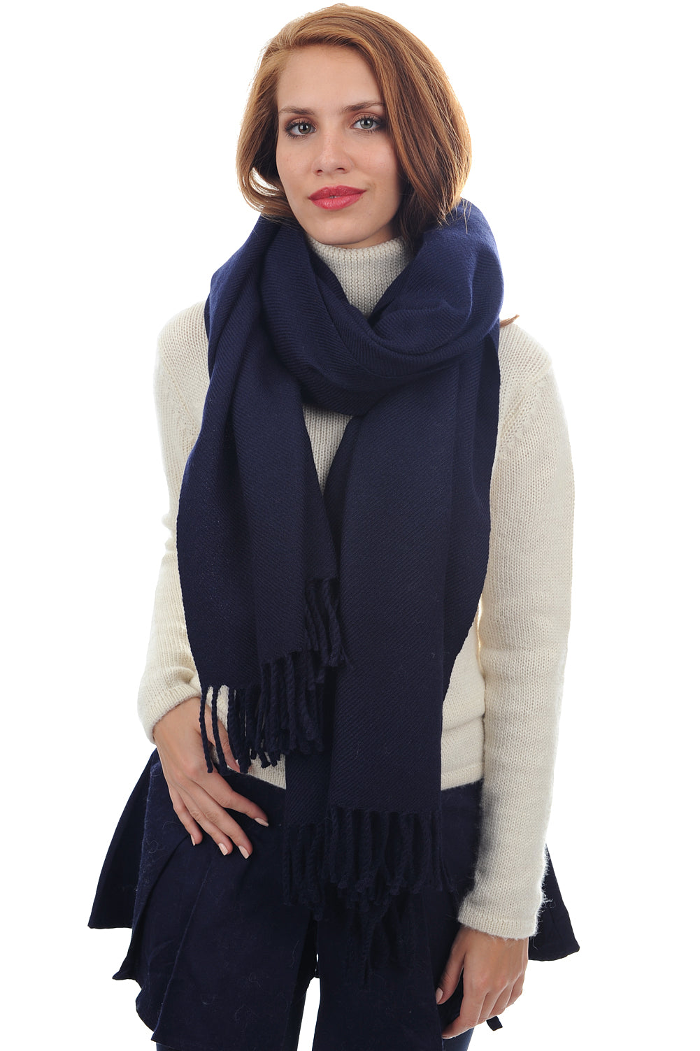 Niry-Alpaga in gemengd baby alpaca - marineblauw - Mahogany