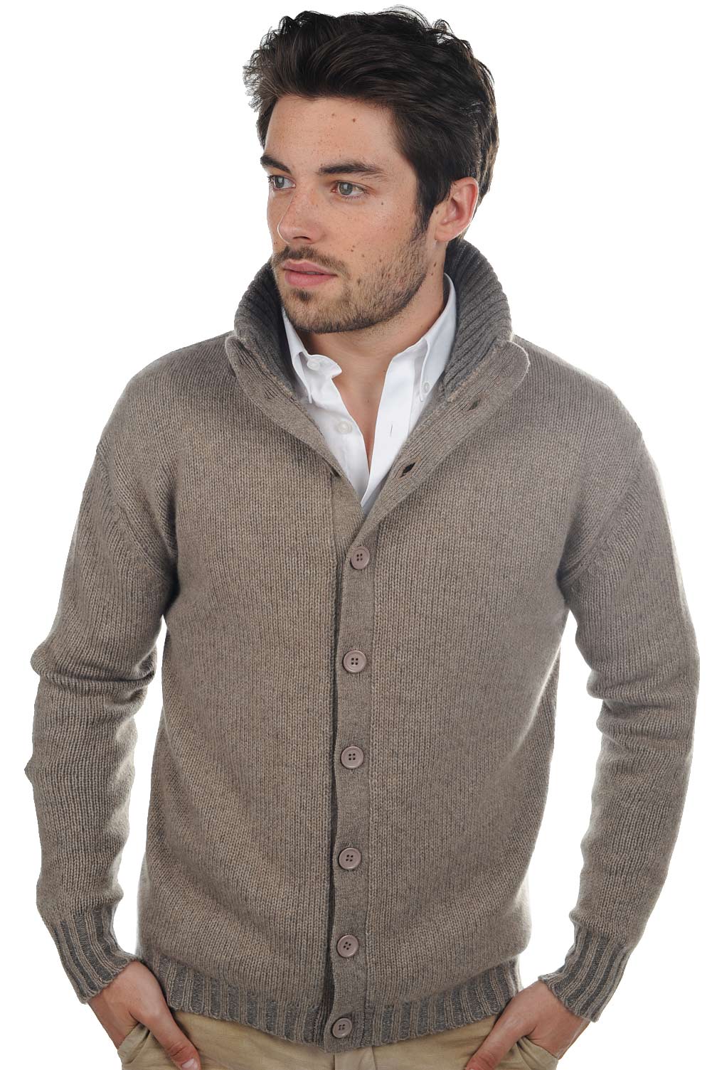 Jo in kasjmier heren - natural brown-marmotte - Mahogany