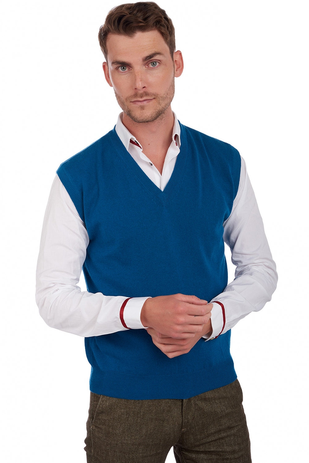 Balthazar in kasjmier heren - eendenblauw - Mahogany