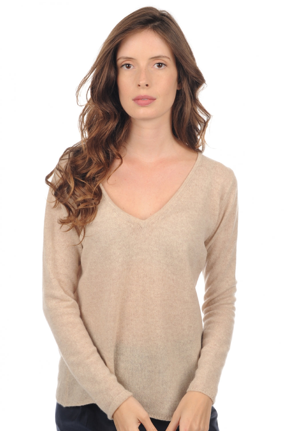 Flavie in kasjmier dames - tijdloos beige - Mahogany
