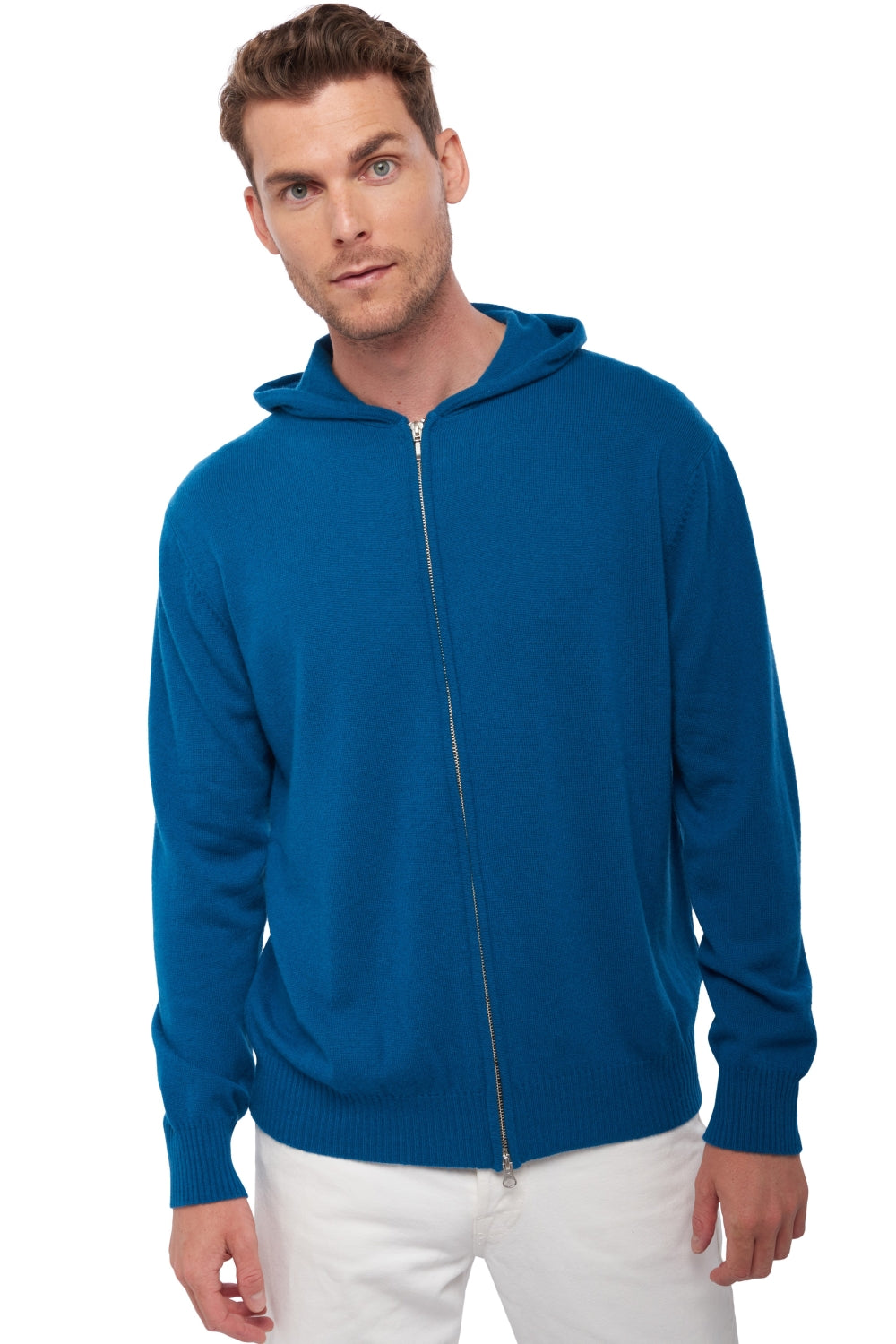 Hiro in kasjmier heren - eendenblauw - Mahogany