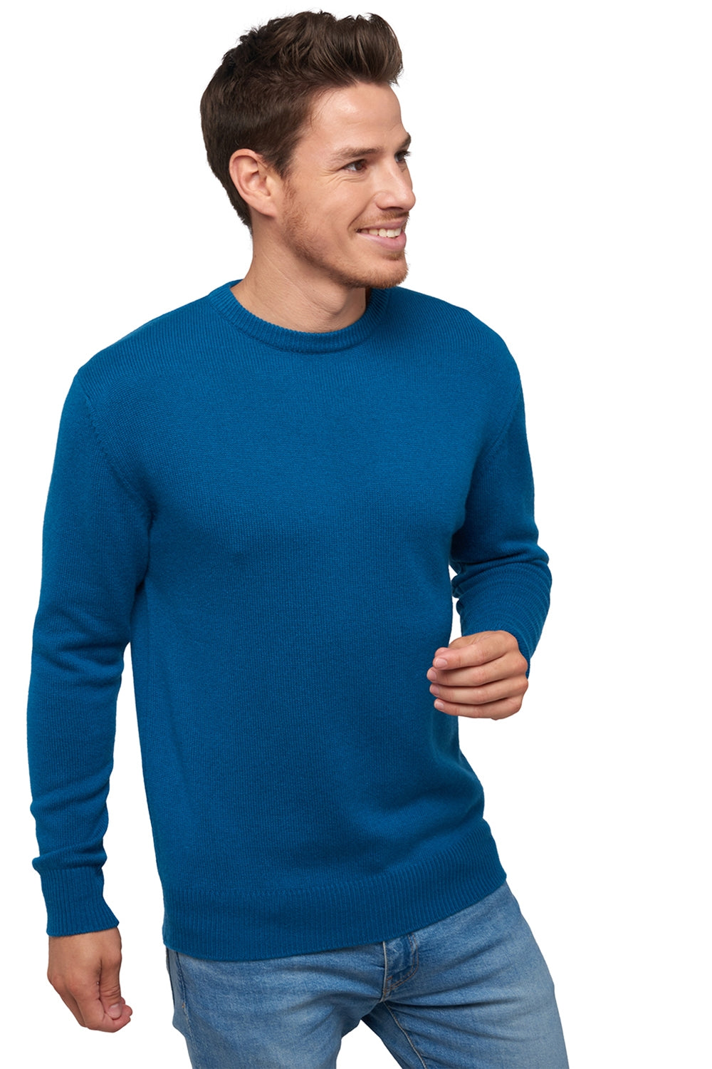 Nestor 4F in kasjmier voor heren - eendendblauw - Mahogany