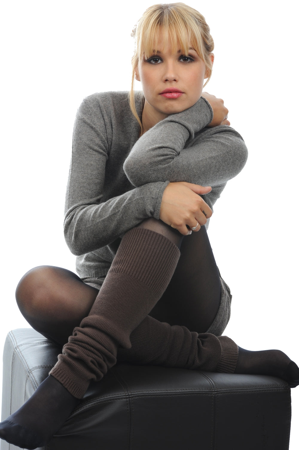 Edwige in kasjmier dames - cappuccino - Mahogany
