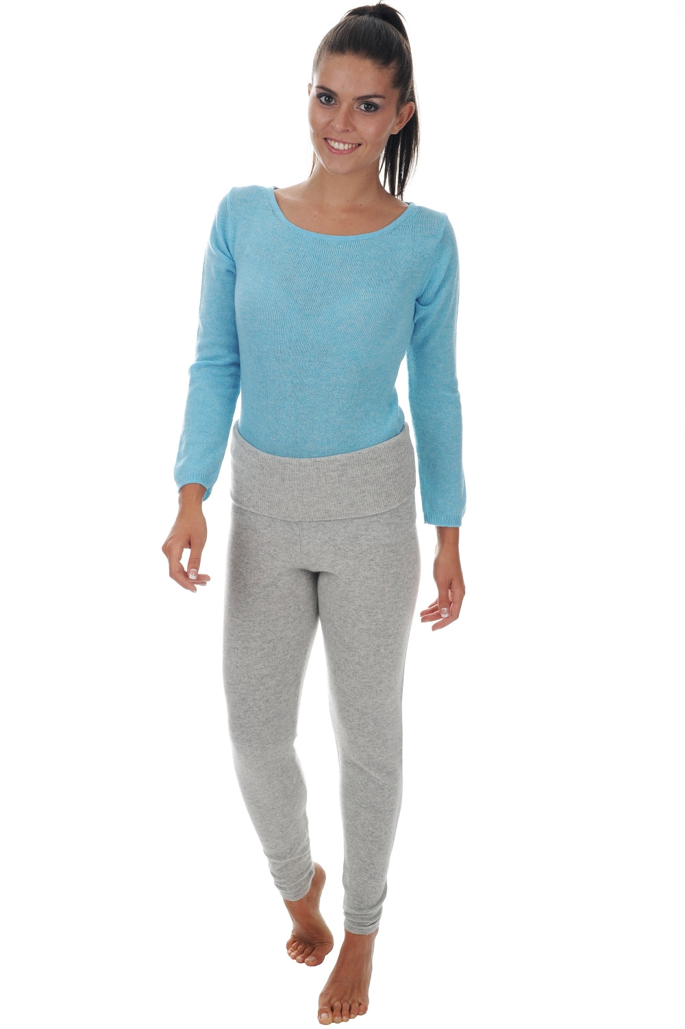 Shirley in kasjmier dames - flanelle chiné - Mahogany