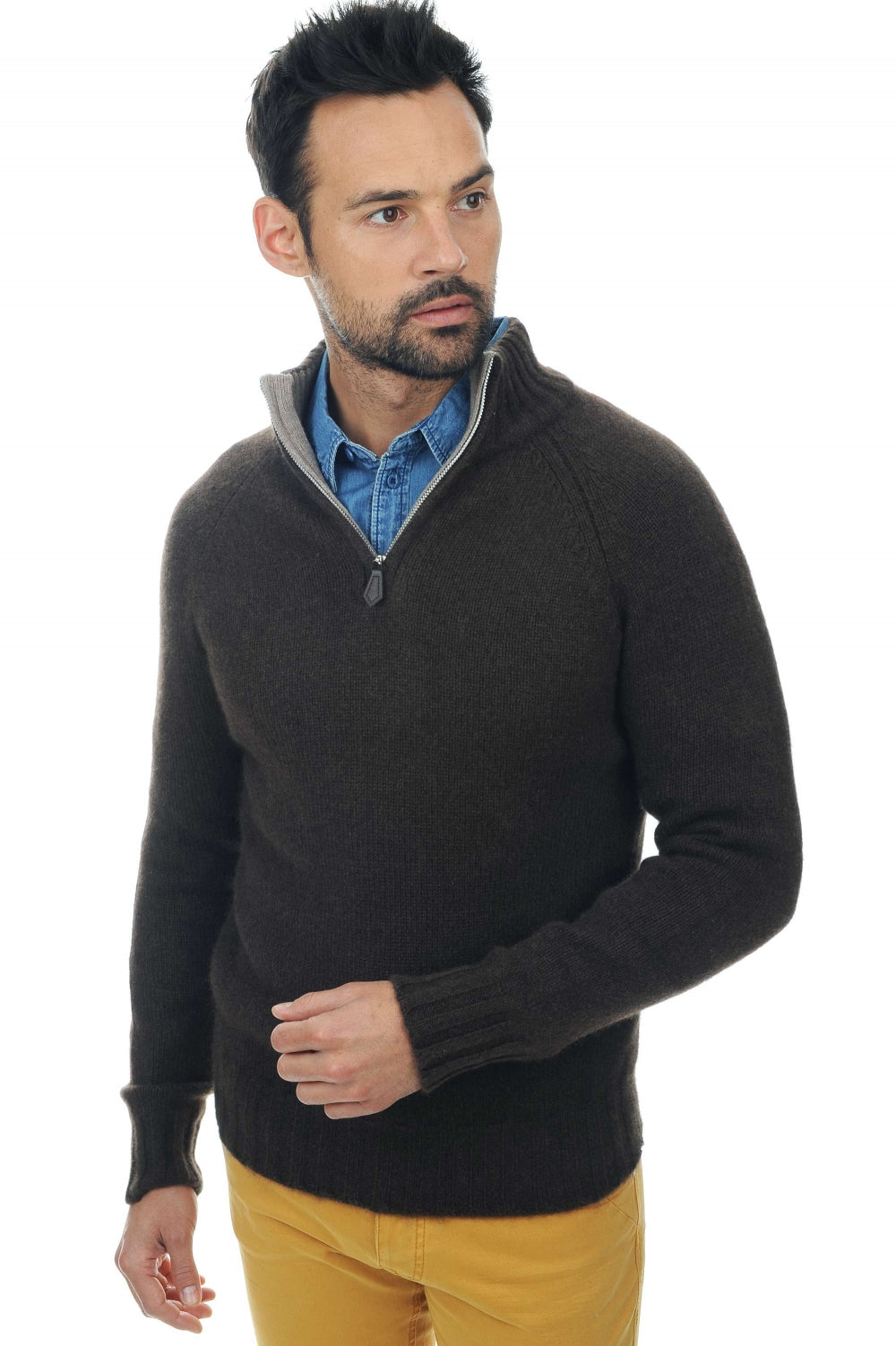 Howard in kasjmier en yak voor heren - naturel bruin-natural brown - Mahogany