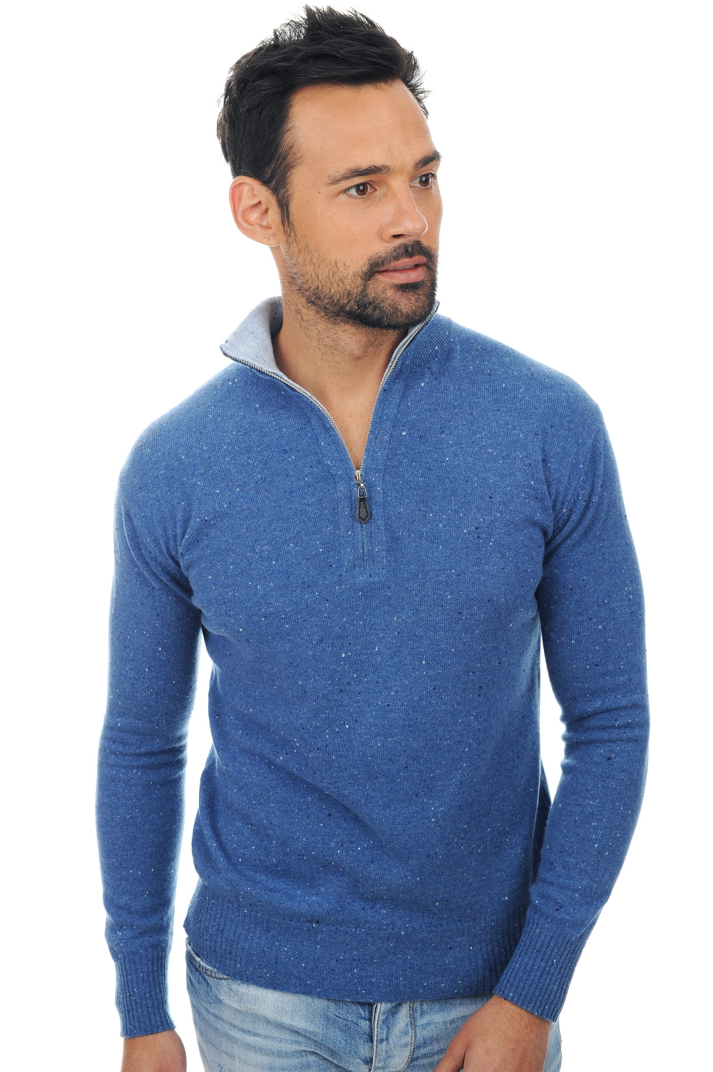 Henri in kasjmier heren - bleu memphis-lichtblauw - Mahogany