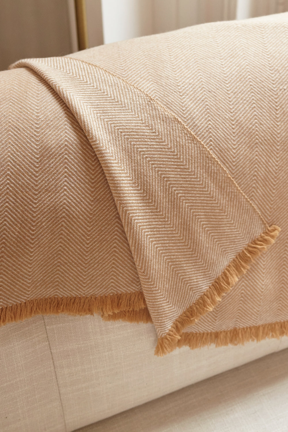 Erable 130 x 190 in gemengd kasjmier - beige - Mahogany
